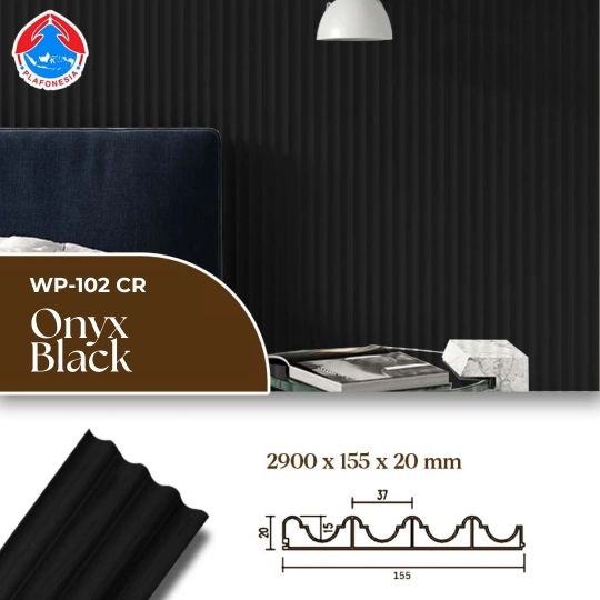wpc wall panel wp102cr onyx black