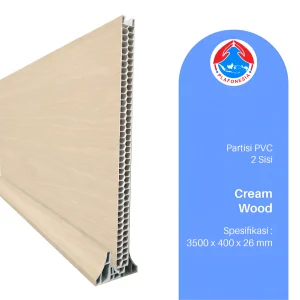 Partition PVC Sekat Ruang PPVC 102 - Cream Wood