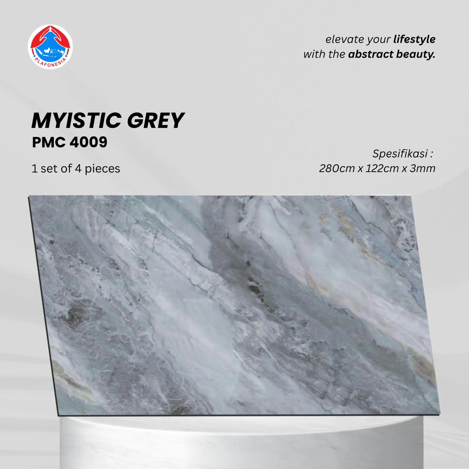 PVC Marble PMC4009 Myistic Grey